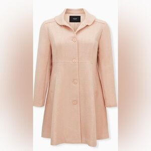 Torrid size 2 pink/peachy wool coat with tags.